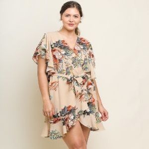 Umgee Floral Flutter Dress